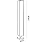 Dimension drawing of this Clérachic floor lamp, with its height and width marked.