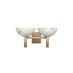 Clérachic Weft wall sconce in brass, cut out on white so the full 20 in span of the frame is visible.