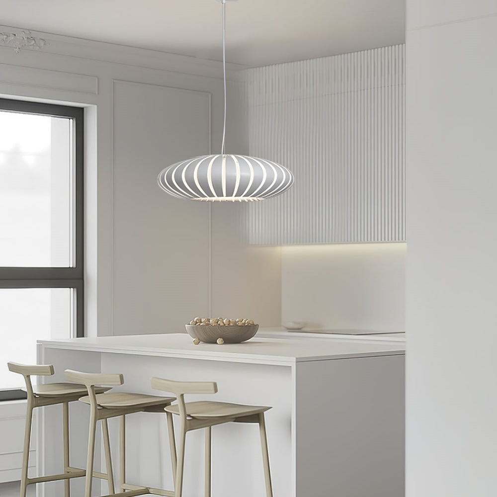 Clérachic White Acrylic Pendant Light for Dining Table — gallery 01, Maranga Pendant Lamp 17.