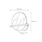 Dimension drawing for the Clérachic White Alabaster Wall Sconce, 20cm/7.9″ wide, 20cm/7.9″ high and 8cm/3.1″ deep.