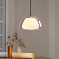 Clérachic White Glass Dome Pendant Light for Living Room — gallery 01, ModernMilkGlassJellyPendantLight Homdiy b3fc2fd7.