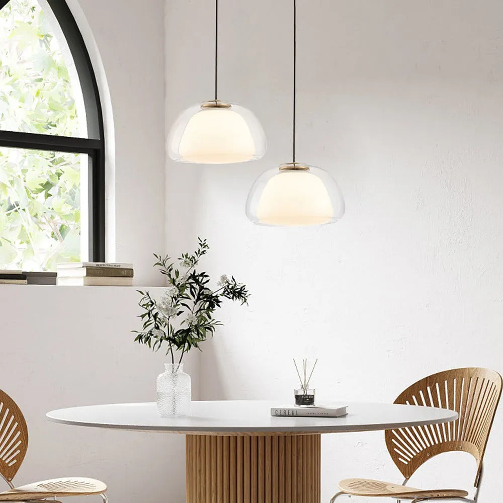 Clérachic White Glass Dome Pendant Light for Living Room — gallery 05, imgi 6 10001 d92a38a6 df75 45e7 9ac9 cc899caa727.