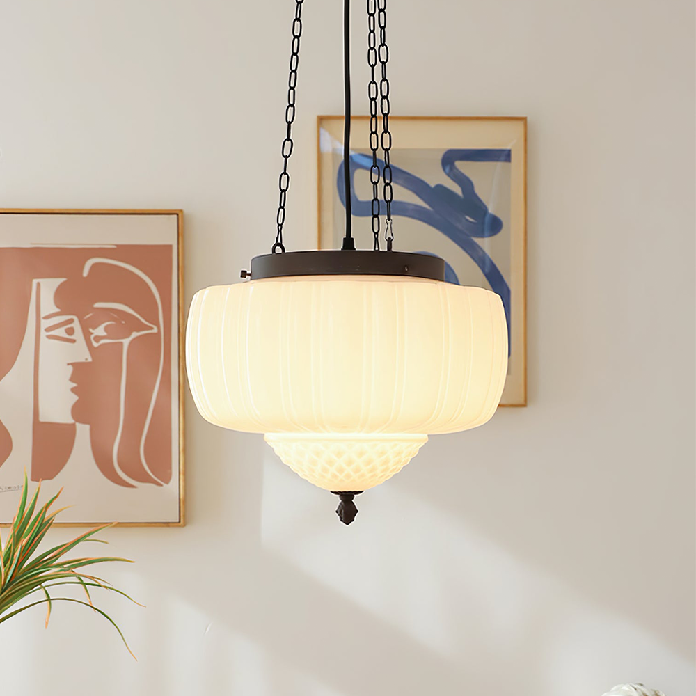 Clérachic White Glass Pendant Light for Dining Table — gallery 01, 20 e7c03c9d dc2f 410e be94 4a88d85cfc1f.