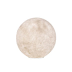 A smaller Clérachic sphere floor lamp on a white background, showing the same cloudy fibre texture and a slim clear base ring.