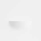 An unlit Clérachic trimless wall light shows its curved shade flush against a plain white wall.
