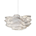 A Clérachic pendant with a single cord and a layered white shade, unlit on a plain white backdrop.