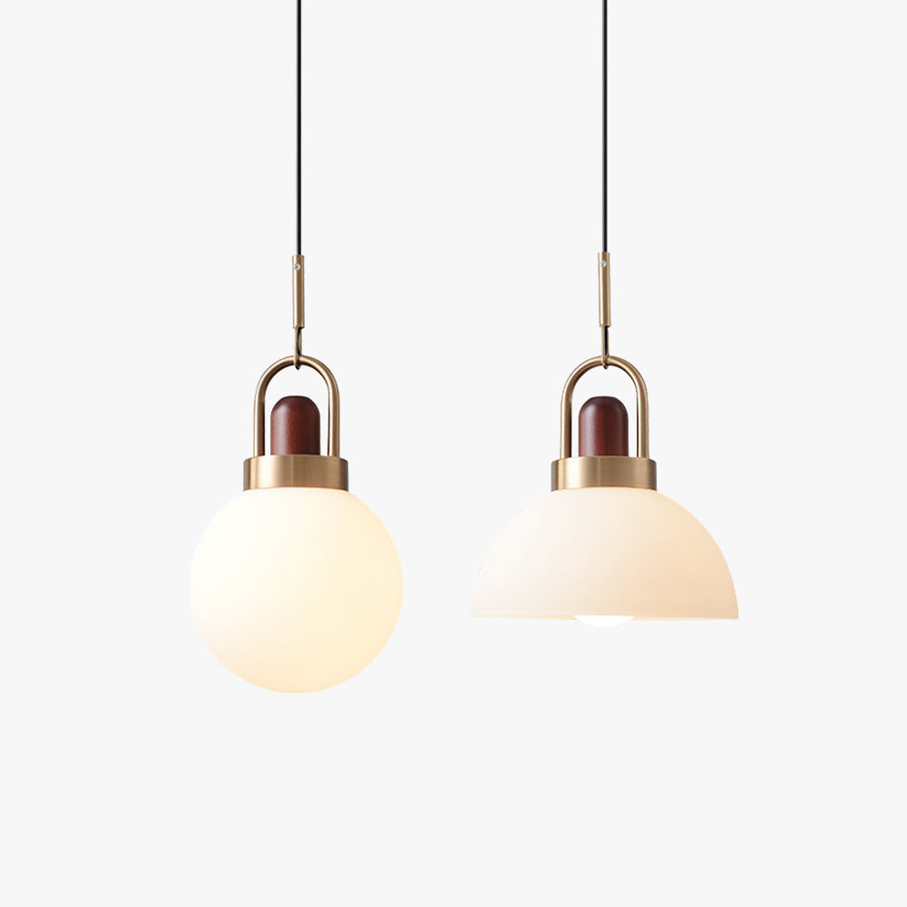 Clérachic Wood Glass Pendant Light for Bedroom — gallery 03, HD038.