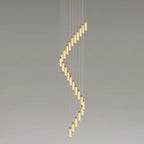 The Clérachic Zeal cascade at full height, a long ribbon of alabaster drops twisting through a double-height void.