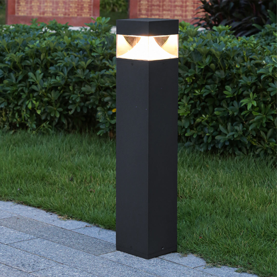 80cm Black Aluminum Lawn Bollard Light, OSRAM LED Nordic Design