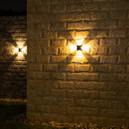 Luz de Parede LED Reire Square, Design Exterior em Alumínio com Viga Cruzada