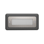 Recessed Aluminum Step Light With Stainless Steel Cover, Warm LED Glow