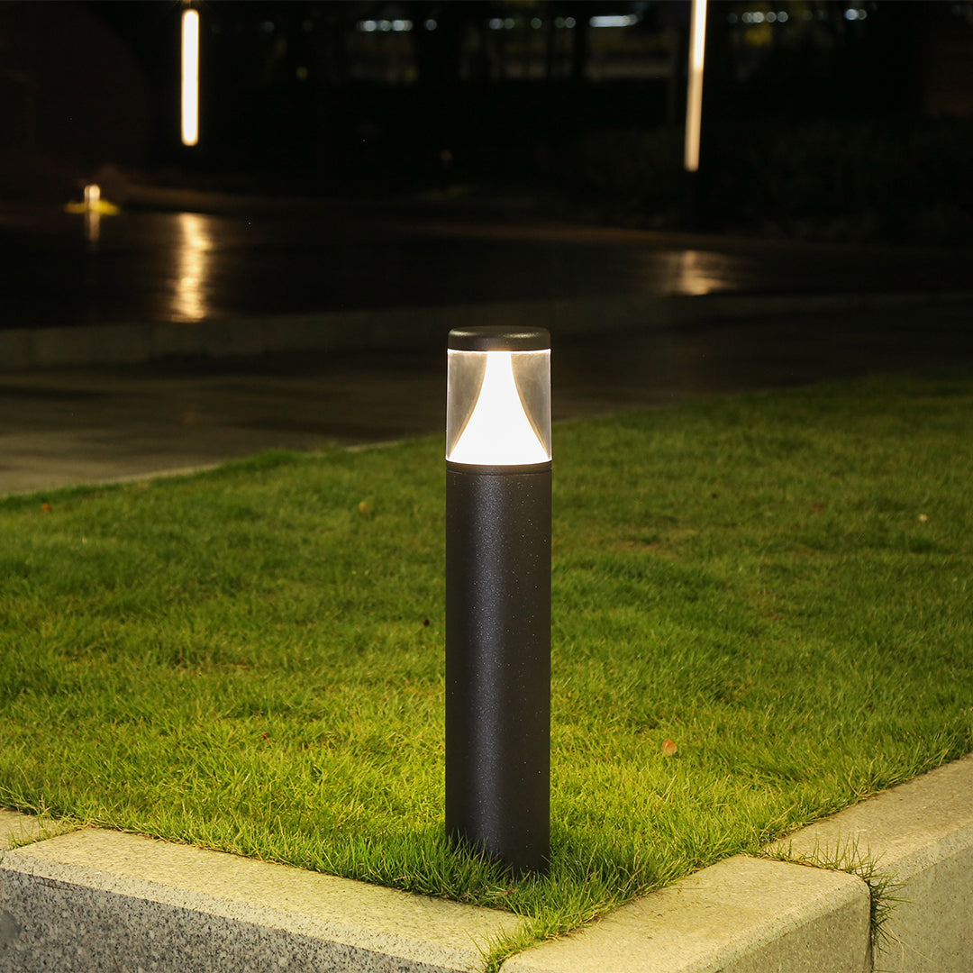 Lunan Aluminum Garden Stake Light, Scandinavian LED Bollard Design