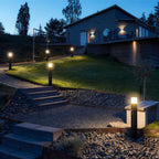 Solar LED Bollard Light With Motion Sensor, 3-Step Warm White