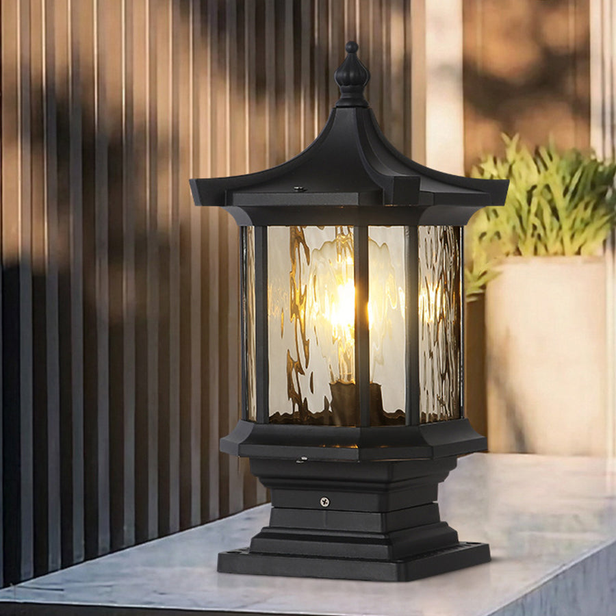 Pillar Lantern Light, Vintage European-Style Aluminum Outdoor Post Fixture