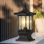 Pillar Lantern Light, Vintage European-Style Aluminum Outdoor Post Fixture