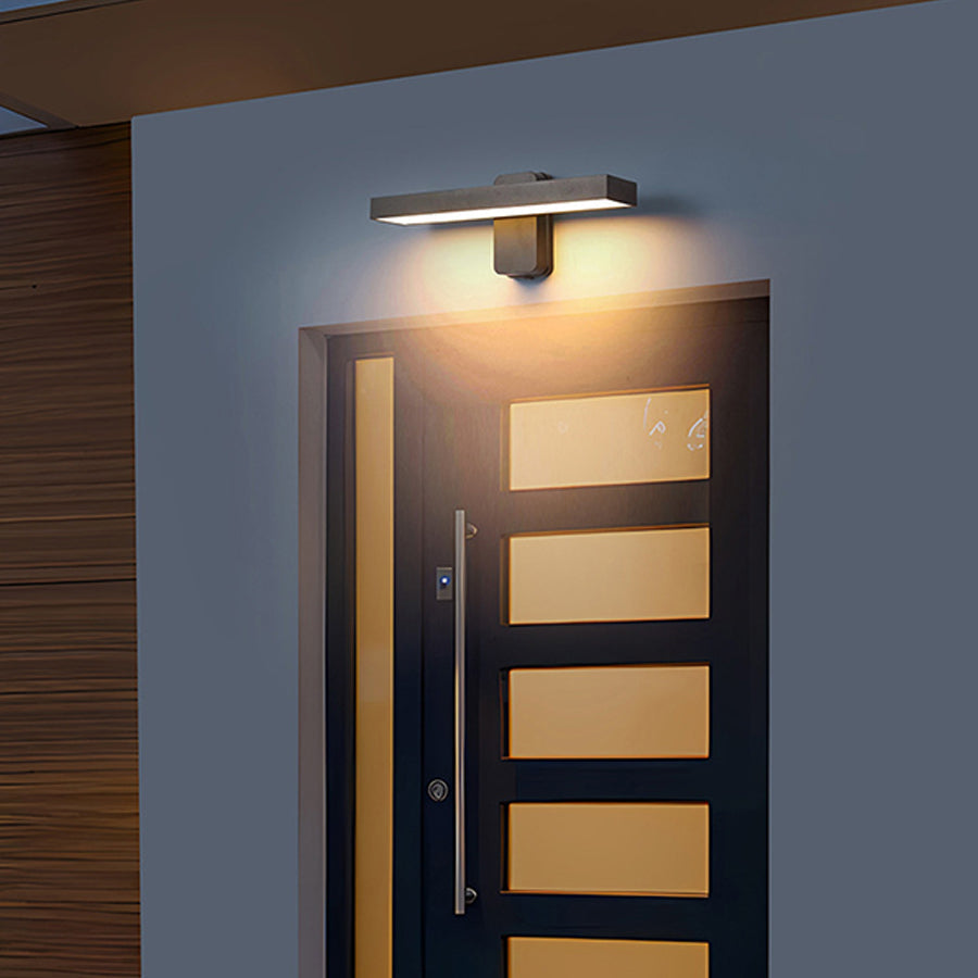 Adjustable LED Outdoor Wall Light, Black Aluminum, IP65 Rated
