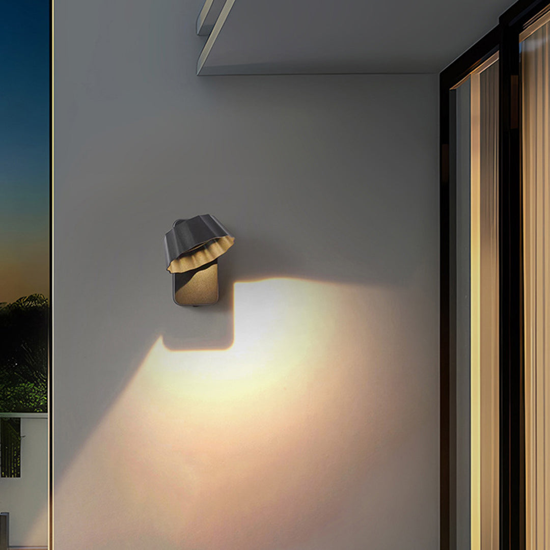 Adjustable Modern Outdoor Wall Sconce, Die-Cast Aluminum, 180° LED