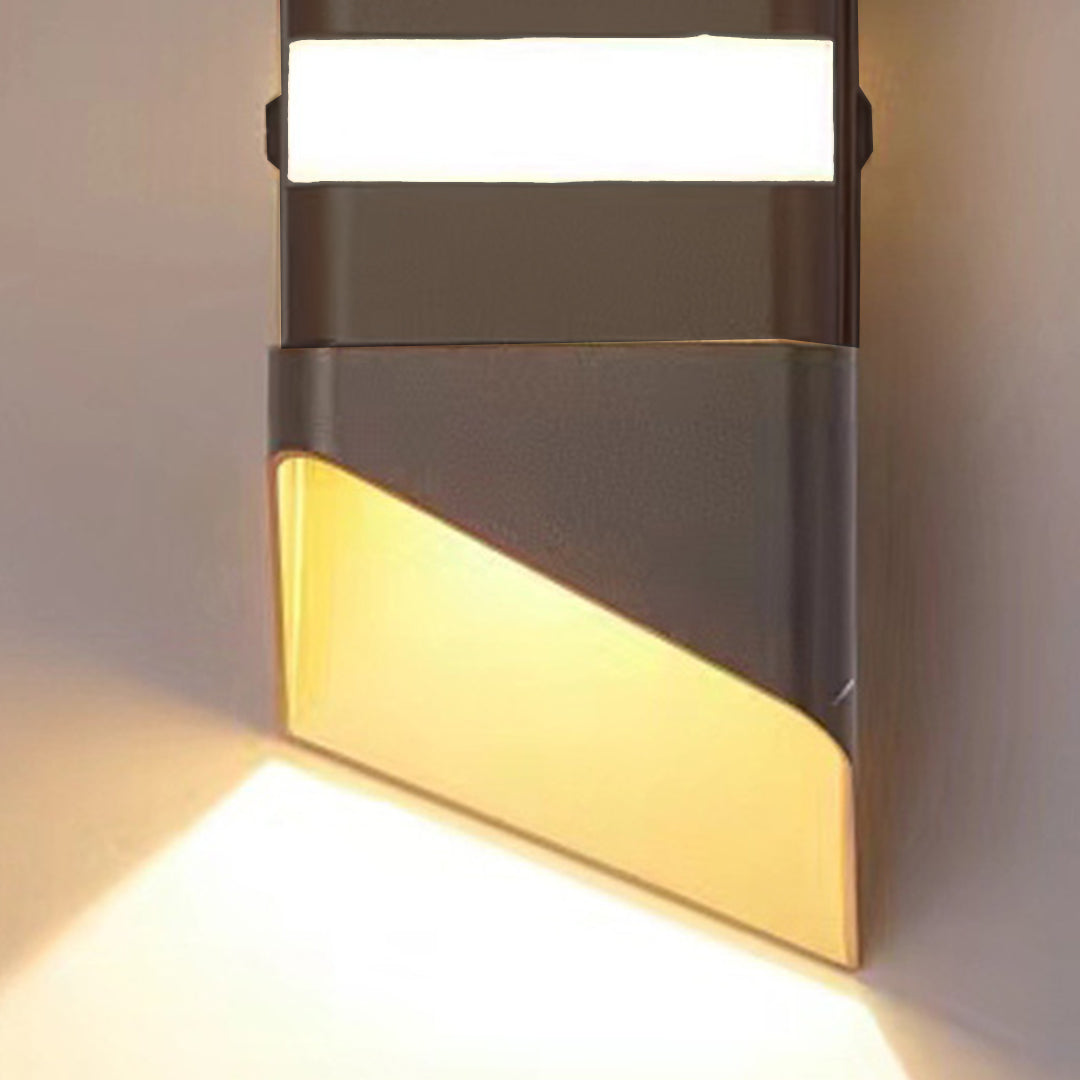 Luz de Parede LED de Sal, Corpo de Alumínio em Tubo Quadrado com Feixe para Cima e para Baixo