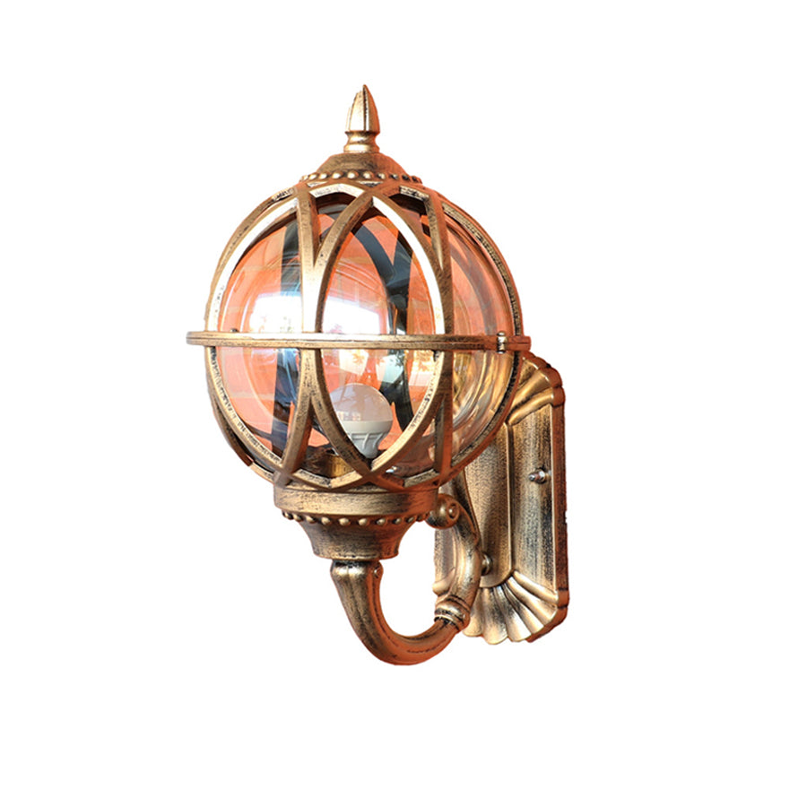 Outdoor Pillar Light, Cast Aluminum With Clear Glass Shade