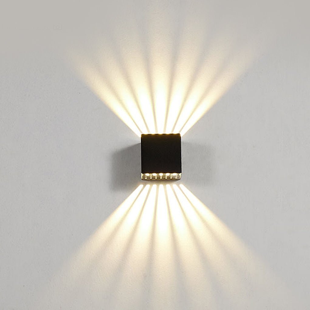 Up-Down Aluminum Outdoor Sconce, LED Wall Light With Shadow Effect