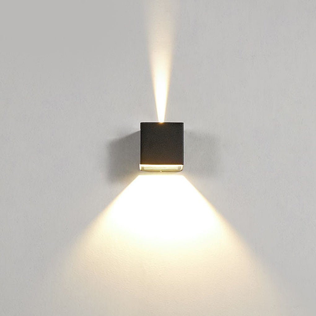 Up-Down Aluminum Outdoor Sconce, LED Wall Light With Shadow Effect