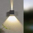 Up-Down Aluminum Outdoor Sconce, LED Wall Light With Shadow Effect