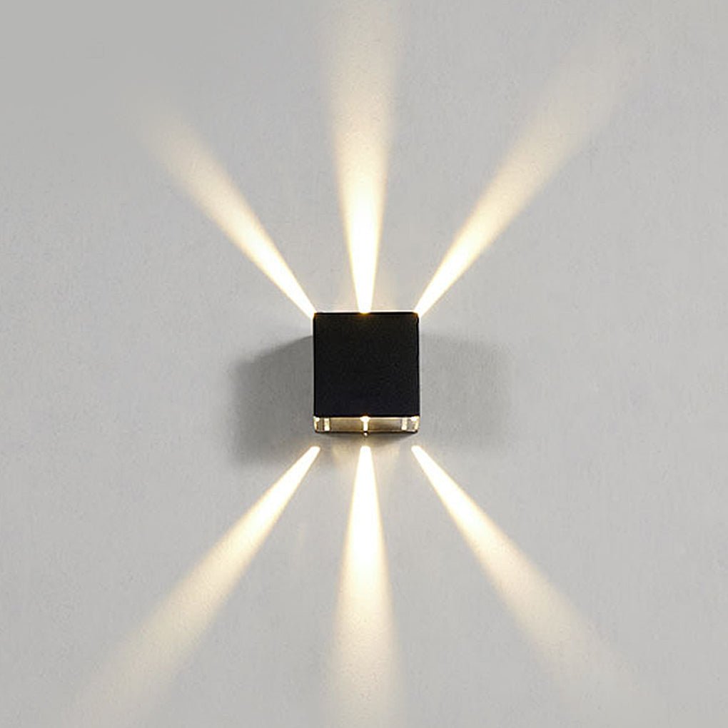 Up-Down Aluminum Outdoor Sconce, LED Wall Light With Shadow Effect