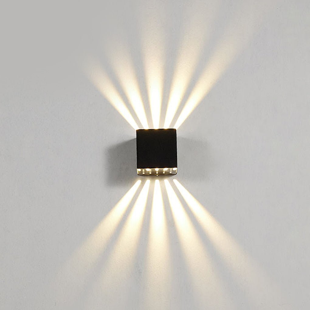 Up-Down Aluminum Outdoor Sconce, LED Wall Light With Shadow Effect