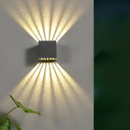 Up-Down Aluminum Outdoor Sconce, LED Wall Light With Shadow Effect
