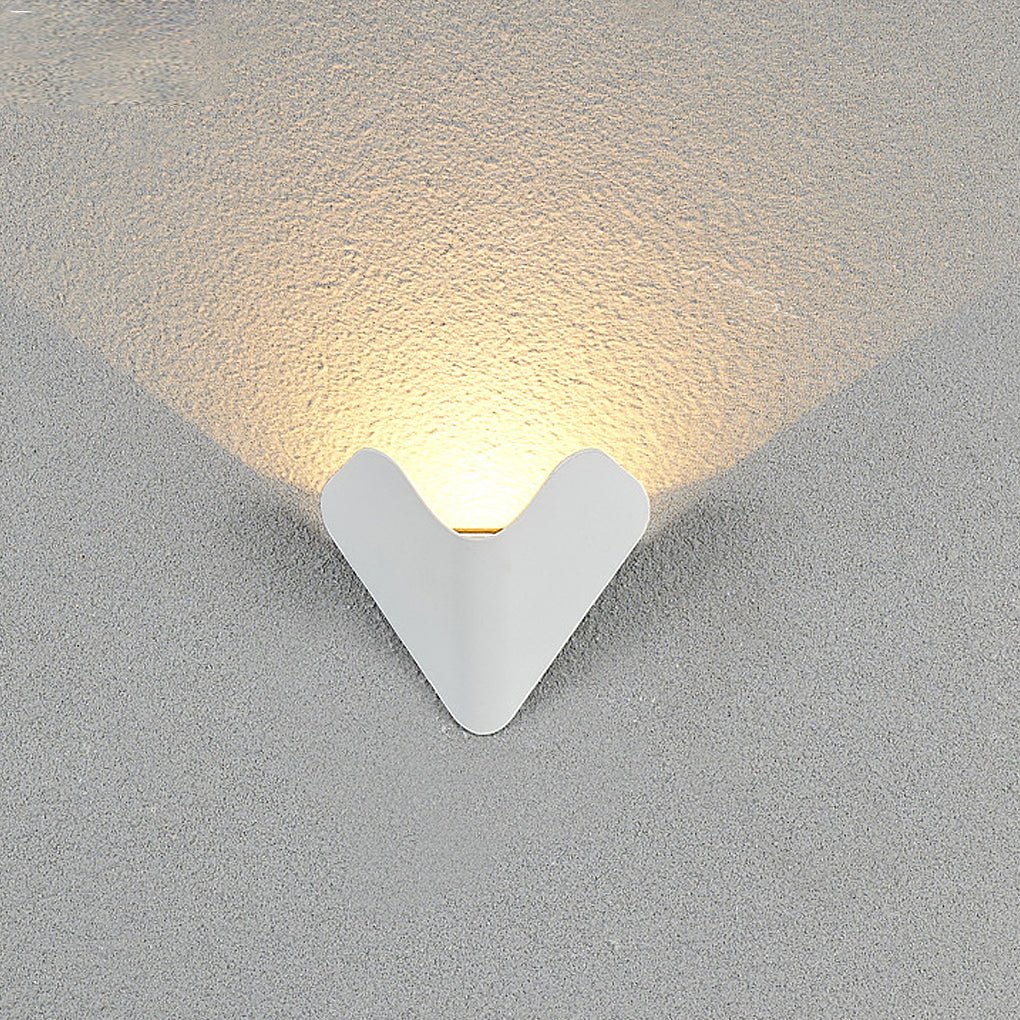 Aluminum LED Outdoor Sconce, Modern Wall Light With Optical Lens Shade