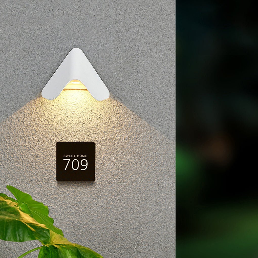 Aluminum LED Outdoor Sconce, Modern Wall Light With Optical Lens Shade