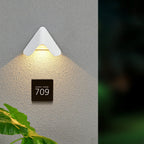 Aluminum LED Outdoor Sconce, Modern Wall Light With Optical Lens Shade
