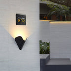 Aluminum LED Outdoor Sconce, Modern Wall Light With Optical Lens Shade
