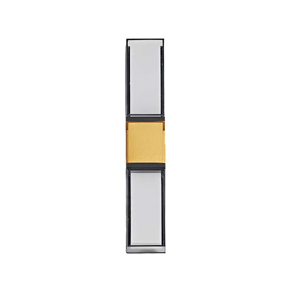 Aluminum LED Outdoor Wall Sconce With Black and Gold Finish, IP65 Rated