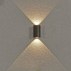 Wave-Arc LED udendørs væglampe, sort aluminium, IP65 vandtæt