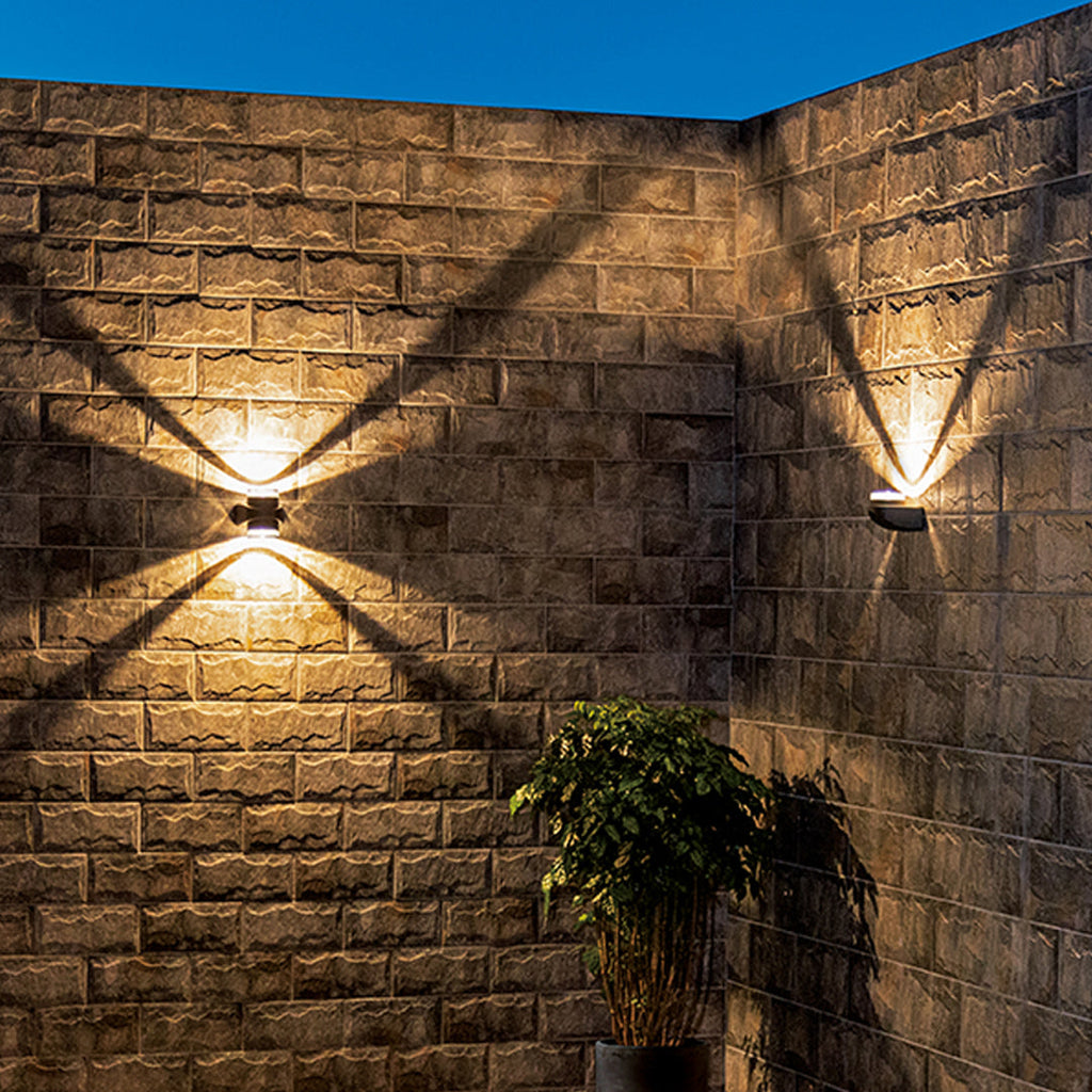Modern Cylinder Outdoor Wall Light, Black Aluminum, Waterproof LED