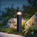 Udendørs aluminiums pullertlampe, 31-tommer nordisk stolpe med varm LED