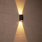 Mararet Up-Down LED Outdoor Wall Light, Black Aluminum, IP65 Rated