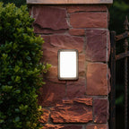 Applique murale LED Stan, aluminium noir flash carré pour l’extérieur  