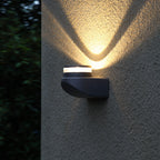 Modern Cylinder Outdoor Wall Light, Black Aluminum, Waterproof LED