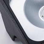 Luz de Parede Exterior em Vidro Industrial, Alumínio Preto Minimalista