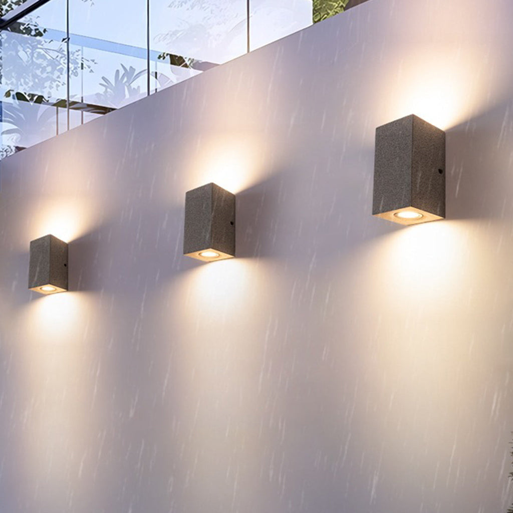 Steadfast Terrazzo Aluminium Udendørs Væglampe, Op-Ned LED Væglampe