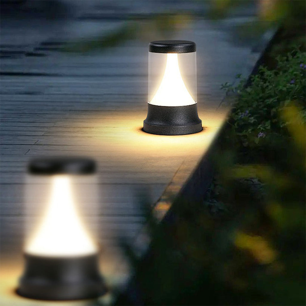 Lunan Aluminum Garden Stake Light, Scandinavian LED Bollard Design