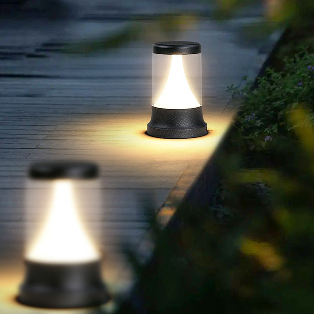 Lunan Aluminum Garden Stake Light, Scandinavian LED Bollard Design