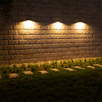 Luz de Parede Exterior Moderna em Vidro Geométrico com Estrutura em Alumínio Preto