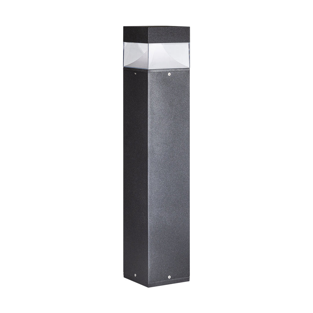 80cm Black Aluminum Lawn Bollard Light, OSRAM LED Nordic Design