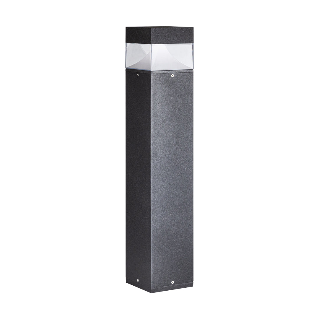 80cm Black Aluminum Lawn Bollard Light, OSRAM LED Nordic Design