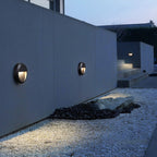 Geometriske LED-udendørs trinlys, runde eller firkantede, aluminium