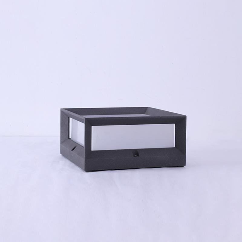 Lampe extérieure carrée Una en aluminium, lanterne solaire ou câblée LED  