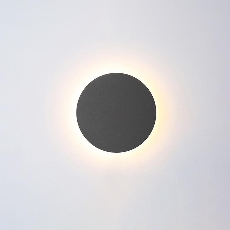 Luz de Parede Exterior Plana, Arandela Quadrada e Redonda Vanessa em Alumínio